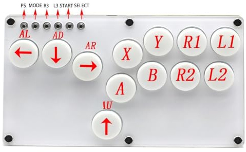 XIAO SHI MIN STORY Hitbox Mini Slim Sallybox Street Fighter King Arcade Game Fighting Rocker Keyboard Mechanical Switch Mechanical Switch Key Support PC Xinput PS3 DInput Switch Turbo WASD Layout
