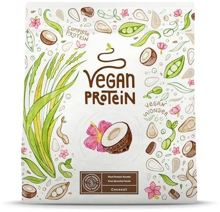 Vegan Proteine en Poudre [600g] | Noix de Coco | 19g Protein | Soja, Riz, Pois, Graines de Tournesol | Pre/Post Workout Proteines Musculation | Protéine Powder | Shake de Protéines | Alpha Foods