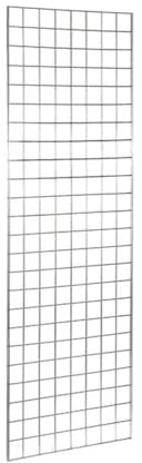Lince Display Limited Full Chrome Super Heavy Duty Grid Mesh Wall Mount Display Cabinet (Mesh 6ft High x 2ft Wide) for Garage