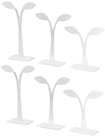 VALICLUD 12 STK Schmuckständer aus Acryl T-förmiger Schmuckständer Ausstellungsregale Ohrringe Halsband Ohrringständer Ohrsteckerständer Blatt Halskette Vorrichtung Ohrringhalter Halterung