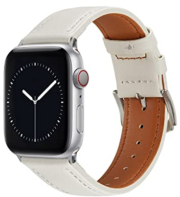 AKABEILA Bracelet de montre de rechange en cuir compatible avec Apple Watch 49 mm, 45 mm, 44 mm, 42 mm, 41 mm, 40 mm, 38 mm, pour montre Series Ultra 9 8 7 6 SE 5 4 3 2 1