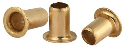 10/50pcs M3.5 M4 M5 M6 Brass Hollow Rivets Copper Eyelet Hollow Tubular Rivets Through Nuts Hole Grommets(50pcs,M5x6mm)