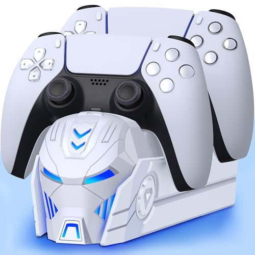ALEEMTRY PS5 Controller Charger, PS5 Charging Docking Station with 2-3H Fast PS5 Charger/Unique Look/LED Light Indicator for Playstation 5 Controller Dualsense/Edge Controller