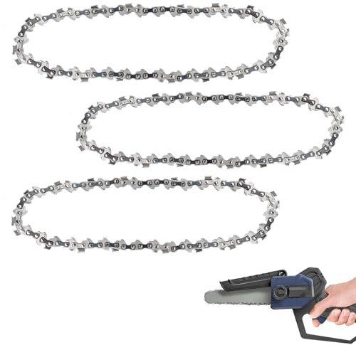 3pcs 6 Inch Chainsaw Chain, 6 Inch Chainsaw Blade Replacement Saw, Conductive Saw Chain Repair Accessories for Small Chainsaw Cordless, Nursery Trimming and Tree Pruning