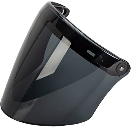 Helmet visor lenses, Universal 3 Snap Moto Helmet Face Helmet OPEN FACE HELMET HALF FACE HELMET Use DIY Windshield(Black shield)
