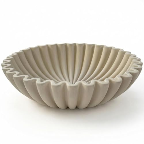 OAKOA Betonschale Dekor – organische moderne Wohnkultur – Zementschale | Schlüsselschale für den Eingangstisch - Display-Schüssel - Cuenco Decorativo - Moderne Deko-Objekte - Akzentschale