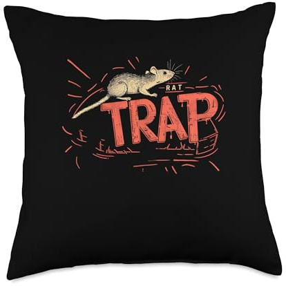 Awesome Rat Trap Saying for Boys and Girls Throw Pillow