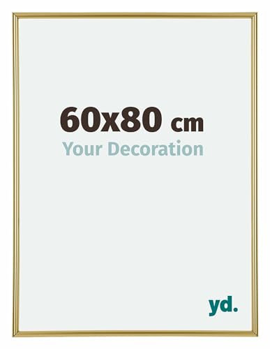 yd. Your Decoration - Puzzlerahmen 60x80 cm - Gold - Puzzlerahmen 1500-2000 Teile - Kunststoff Bilderrahmen - Annecy