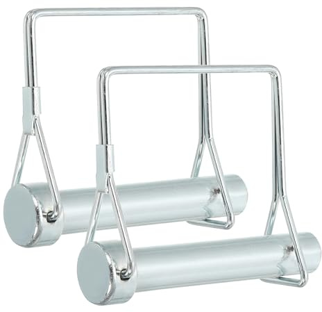 PATIKIL Trailer Coupler Pin 2/5x3-15/16x1.77(D*L*IW), 4 Pcs Wire Lock Pin Square Shaft Locking Pins Safety PTO Hitch Pin for for Farm Trailer Tractor Truck Boat Towing (10x100x45mm)
