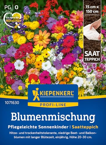 Kiepenkerl Profi-Line Blumensamen-Mischung Pflegeleichte Sonnenkinder 1071630 - Saatgut für Hitze- und trockenheitstolerante Pflanzen, perfekt für den Balkon.