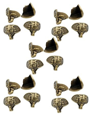 Amosfun 20piezas Base Antiguo Soporte Joyero Caja Madera Vintage Resistente Fácil Instalar