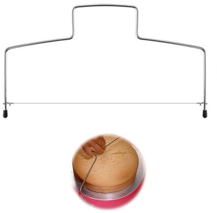 Tortenschneider Tortenbodenschneider 304 Edelstahl Tortenschneider 33cm Draht Verstellbar Tortenmesser Tortenteiler Kuchenschneider Tortensäge Tortenboden Torten Kuchen Schneidehilfe Backen Werkzeug