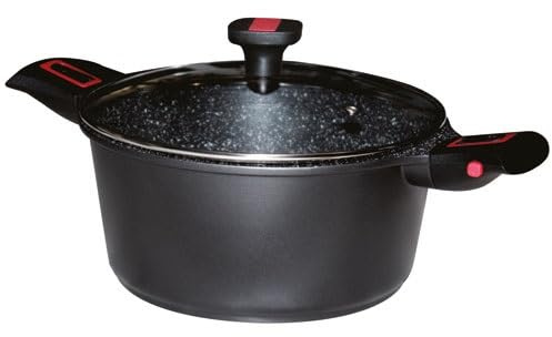 Faitout avec couvercle verre 26 cm Granit Pro Céramique