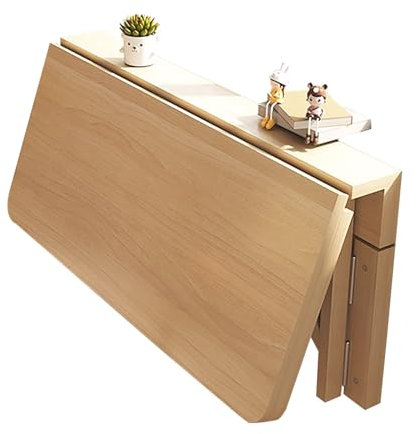 ZENSTYW Tavolo Pieghevole A Muro, Tavolino Porta PC da Parete in Legno, Scrivania Pieghevole A Muro, Scaffale A Muro Versatile Ideale per Soggiorno, Cucina E Studio(50 * 30cm)