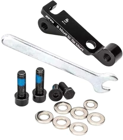 JoyousMall Bicycle Disc Brake Adapter, Brake Caliper Mounting Adapter Repair Kit Bike Disc Brake IS to Flat Mount Adapter with Wrench, Bolts, Washer