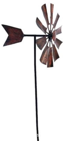 YXKJHH Moulin à Vent en Fer forgé pour Jardin, décoration sur Piquet, pour Plantes, pour la météo, pour éolienne, girouette rotative