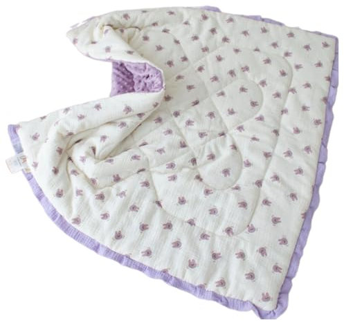 Zxfdsfdbnm Coperta per bambini con bordo in pizzo confortevole trapunta con retro punteggiato design morbido e traspirante piumino caldo per bambini