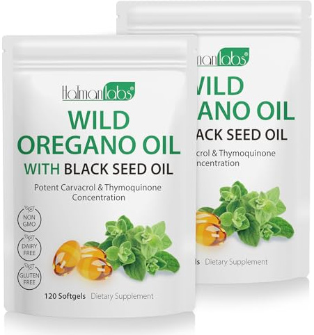 Capsule Di Olio Di Origano 120 Softgel, Vegano - 2 In 1 6000 Mg Di Olio Di Origano Con Oli o Di Semi Neri 200 Mg, Supporto Immunitario E Digestivo Altamente Efficace (2)
