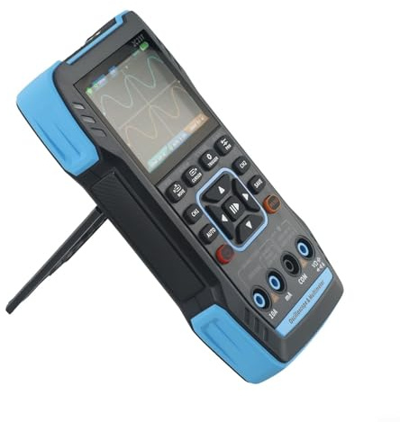 FACAIIO 2C23T Handheld Digital Dual Channel Oscilloscope Multimeter 3-in-1 with Signal Generator, 10MHz Bandwidth, 2.8 Color Screen and 3000mAh Battery
