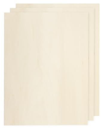 QUARKZMAN 3 Piezas De Hoja De Tilo 300 X 200 X 4mm Tablas De Madera Sin Acabar Contrachapado Para Manualidades Corte laser Con Superficies Suaves