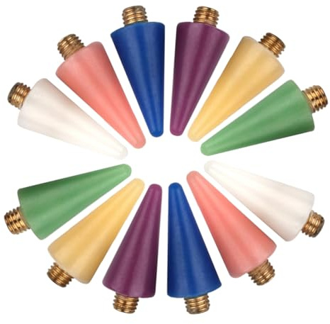 Stylo pour Ongles, Tête Cire Métal, Lot de 12 Pièces Manucure | Sélecteur de Pierres, Embouts de Remplacement, pour Art Ongulaire Diy, Usage Manucure, Accessoires de Précision