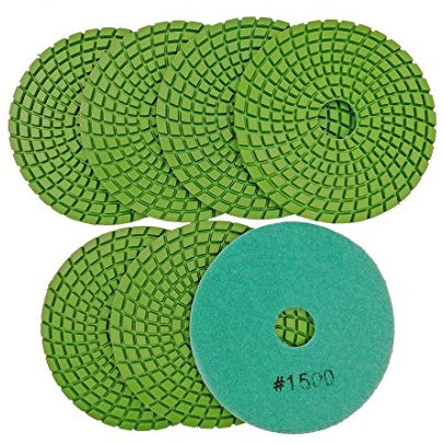 diatool 7/Set 10,2 cm Profi Diamant Flexible Polieren Pads 100 mm Keramik/Fliesen Schleifscheiben Premium Qualität Schruppscheibe