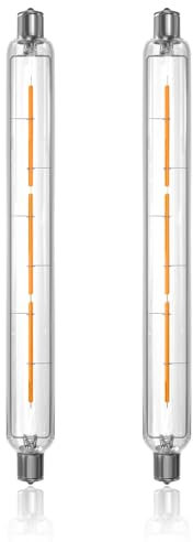 Bonlux 4W S15s LED Light Bulbs 284mm S15s LED Strip Light Bulb 60W S15 Bulb Replacement Warm White 2800K T25 Tubular Filament Light Bulb LED S15 Strip Tube Light Bulb 284mm (2-Pack)