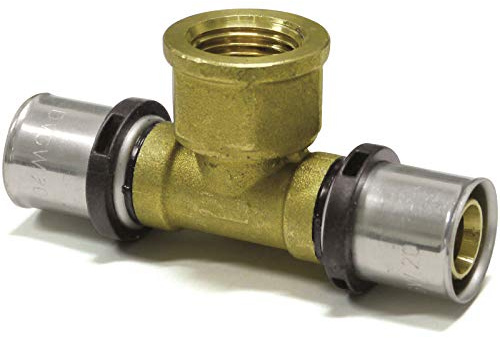 PROTECH 1 Stück Press-T-Stück mit Innengewinde 32 x 3-1 - 32 x 3 DVGW TH Fitting Pressfitting Kontur DVGW Zulassung T Stück | Pipetec