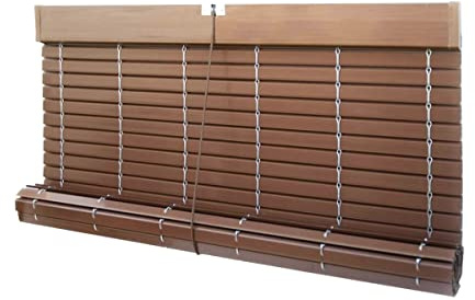 Persiana Alicantina PVC Exterior Efecto Madera a Medida | Acabados cerezo y nogal, enrollable, ajuste personalizado sin coste. Medida: An80x200Alt. Color: Nogal