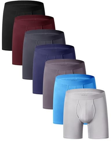 YOULEHE Men's Boxer Shorts Soft Bamboo Underwear Trunks Breathable Multipack