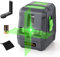 Enventor Laser Level, 25M/82ft Green Beam Cross Line Laser Level, Laser Levels Self Leveling with 2 Lines Horizontal/Vertical, 2 Mode Manual/Self-Leveling, IP54, 360° Magnetic Bracket, 2 xAA Batteries
