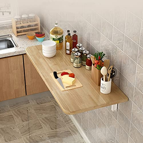 Bartisch für Frühstück, zusammenklappbar, Wandtisch, aufklappbar, Küche, Esstisch, Arbeitstisch | kleiner Tisch zum Aufhängen, platzsparend, goldfarben