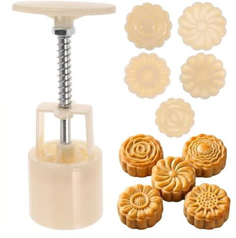 Milisten Timbro Makrout Torta Stampo Fiore Torta Stampo 6 Pezzi Fai Da Te Biscotti Pasticceria Macchina per Torte Modo Fiore 1 Stampo 6 () Timbro Torta Macchina Pasticceria