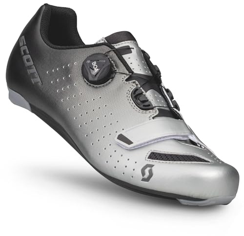 SCOTT Road Comp Boa Rennrad Fahrrad Schuhe metallic silberfarben/schwarz 2026: Größe: 43