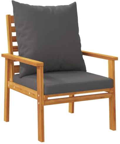 GPWERSDF Akazien Massivholz Gartensessel 2 STK. mit Kissen, Outdoor Sessel Balkon Terrasse, klappbarer Campingstuhl Angelstuhl, Polstersessel Gartenmöbel Set für Garten, max. 110 kg