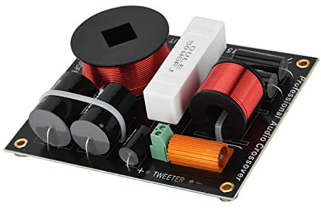 KOSDFOGE Lautsprecher-Crossover, 500 W, 4 Ohm, 2-Wege-Frequenzteiler, Crossover-Filter, Professionelles Lautsprecherteiler-Teilgerät