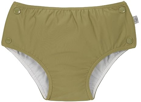 LÄSSIG Baby Kinder Schwimmwindel Badewindel mit Druckknöpfen/Snap Swim Diaper moss, 03-06 Monate, Größe: 62/68