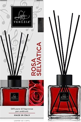 CUBO 100 - Diffusore Profumo di Fragranza per ambienti - Rosa Selvatica 100 ml, Made in Italy