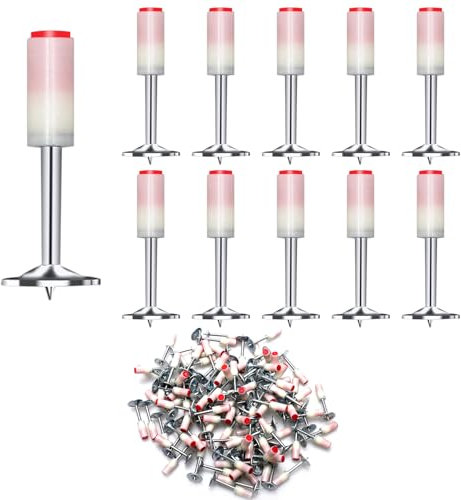 Hcunbsu 100PCS Round Nails for Nail Guns, 7.3 mm Rivets for Nail Gun, Ceiling Nail, Steel Nails, Compressed Air Nail Gun Accessories, for Ceiling Cable Concrete Fixing Installation (25 mm)