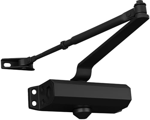 Ruhhy Automatischer Türschließer 35-60 kg Türdämpfer Haustür Innen- Außenbereich Schwarz 23598