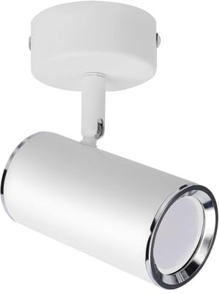 Licht-Erlebnisse Deckenspot Zylinder GU10 schwenkbar B: 7 cm H: 12 cm klein Aluminium Weiß Aufputz Deckenleuchte Aufbaustrahler Wohnzimmer Deckenlampe Küche Flur