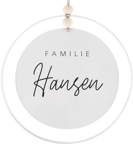 Herz & Heim® Türschild aus Acryl mit verschiedenen Motiven bedruckt, personalisiert, Geschenkidee für viele Anlässe (Familie, 30 cm)
