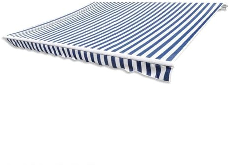 Retractable Patio Awning Replacement Fabric, Waterproof Outdoor Patio Canopy Deck Awnings, Resists Tearing and Fading Poleyster, Sun Shade Awning Cover, 13/16/20ft(Without Frame)(Blue,(8.2x5ft)2.5x1.5