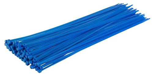 GTSE Heavy Duty Long Blue Cable Ties, 530mm x 9.0mm, Pack of 100, Premium Nylon Zip Ties, Plastic Tie Wraps, Secure Self-Locking Mechanism, for Home, Garden, Office and DIY