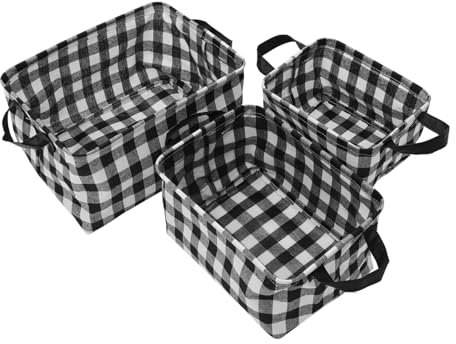 Cabilock Platzsparende 3-teilige Zusammenklappbare Aufbewahrungskörbe Wäsche-organizer Kleiderbehälter Für Zuhause Schlafzimmer Küche