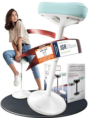 CLOUVOU Nexus Bürohocker Ergonomisch [ORIGINAL] Höhenverstellbar 57-82cm