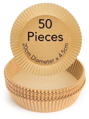Air Fryer Liners Disposable | Airfryer Parchment Paper Liners | Air Fryer Accessories Round 50 Pcs (20 Diameter*4.5cm)