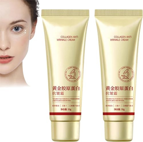 Korean Goldene Kollagen-Creme, Korean Collagen Anti-Wrinkle Cream, Anti-Falten-Creme für das Gesicht, Feuchtigkeitscreme für das Gesicht, hautstraffende Cremes, langanhaltende (2)