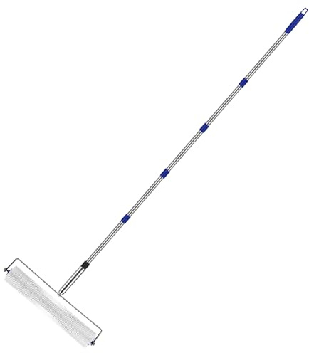 Trumego Spiked Estrich-Mischrolle, 50,8 cm, selbstnivellierende Spike-Walze mit langer Stange, Epoxid-Bodenbelag-Werkzeug, entfernt Blasen