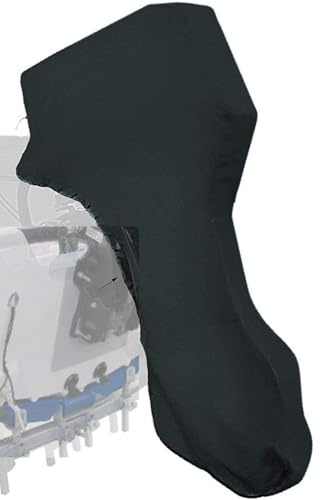 Außenborder Abdeckung Bootsmotorabdeckung, 420D Außenborder Schutzhülle Mit UV-Beschichtung, Aussenborder Abdeckhaube Outboard Engine Cover (Schwarz,0-5 PS)